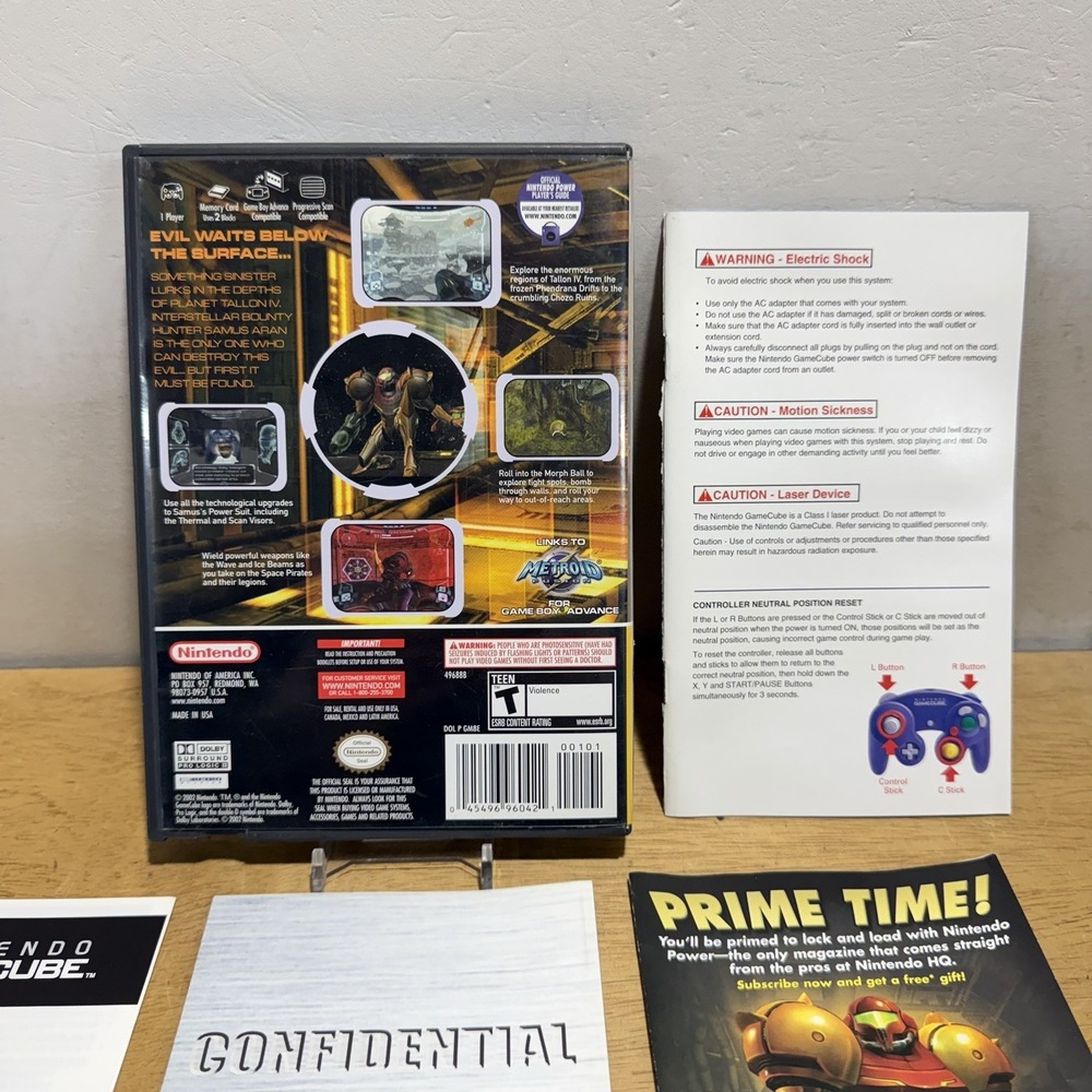 Metroid Prime (Nintendo GameCube, 2004) Complete CIB Tested - Picture 3 of 9
